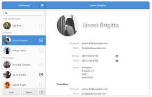 GNOME Contacts screenshot 3
