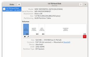 GNOME Disks screenshot 1