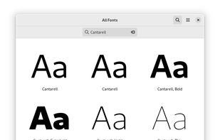 Gnome Font Viewer screenshot 1