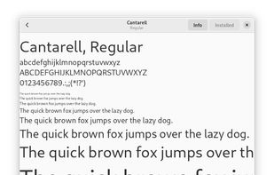 Gnome Font Viewer screenshot 1