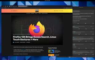 GNOME 40 with a couple programs opened