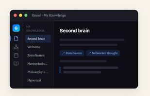Block editor:
Markdown notes linked with wikilinks.