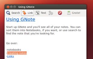 Gnote screenshot 1