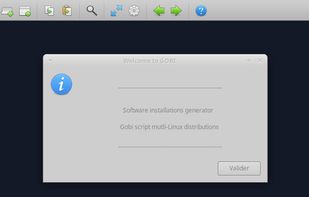 Gobi can runs in dialog boxes mode when Zenity tool is installed in your Linux version. 