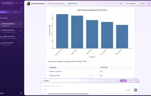 Gobii agents can analyze information and report back with charts, ranked results, and supporting data that help teams move from research to action.