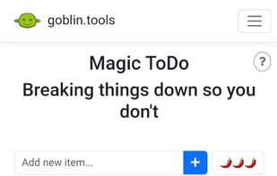Goblin Tools screenshot 1