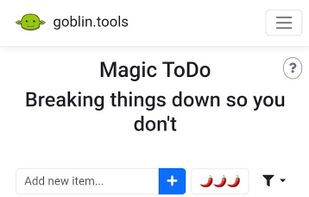 Goblin Tools screenshot 1