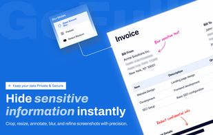 Hide sensitive information instantly — blur or redact any region before you export or share.