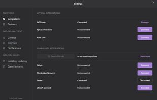 GOG GALAXY screenshot 2