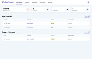 Customer Portal Dashboard