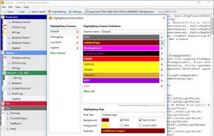 Easy to use Colour Highlighting Scheme Editor.
