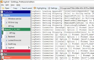 Drag logfiles directly into the application. Group and rename log files for easy organizing.