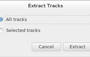 The extract dialog 