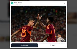 Image preview screen with download button after watermark removal is complete