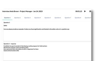 Capture candidate interview notes and score responses that are shared with other panel members