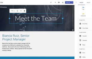 Google Drive - Sites screenshot 1