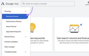 Google Keyword Planner screenshot 1
