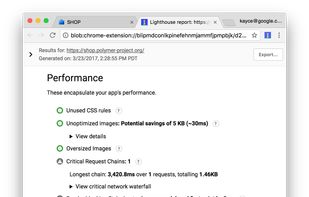 Google Lighthouse screenshot 1