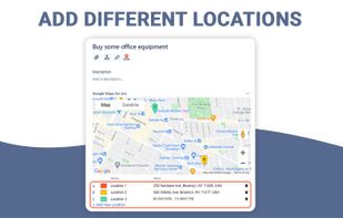Multi Markers
You can add as many geolocations (markers) as you need for every issue
Edit and delete them whenever you need.
