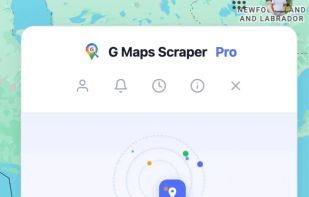Extention UI of https://gmapsscraperpro.com