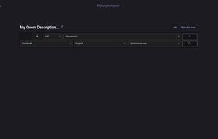 Google Query Composer screenshot 1