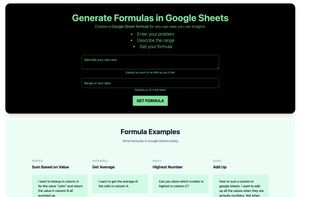 Google Sheets Formula Generator screenshot 1