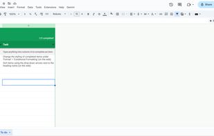 Google Sheets screenshot 2