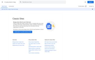 Classic Google Sites screenshot 1