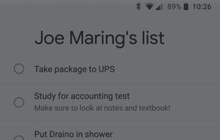 Google Tasks screenshot 1