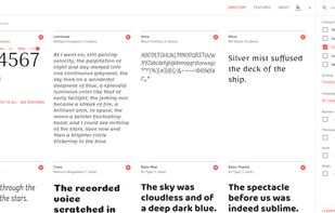 Preview a variety of character sets