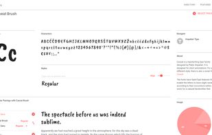 Single font view for more detail