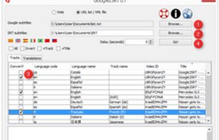 Google2SRT screenshot 2