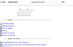 Using Gopher through Floodgap