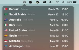 GP Calendar screenshot 1