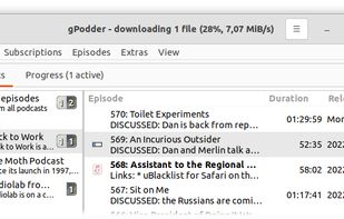 gPodder screenshot 1