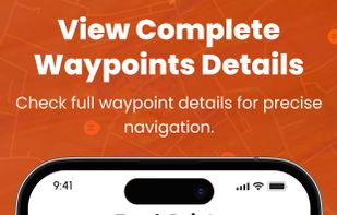 View complete GPS track details including route overview, waypoints, and timestamps. Analyze your recorded paths with clear and detailed track information.