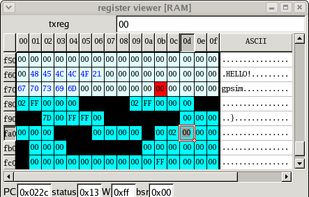 gpsim screenshot 1