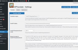 GPTranslate for WordPress screenshot 3