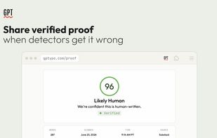 Falsely flagged? Generate a public, revocable proof report documenting your score, word count, and scan time. Send the link to the editor, client, or instructor who doubted you.