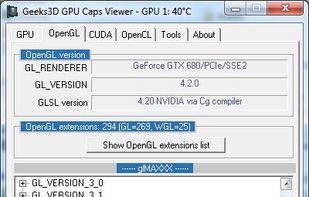 GPU Caps Viewer screenshot 1