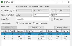 GpuRamDrive screenshot 1