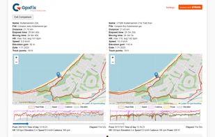 Compare two workouts