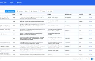 Variables extracted from documents shown as a table.