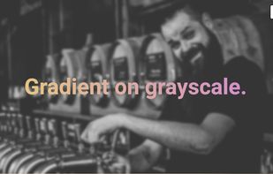 Gradient text on grayscale background