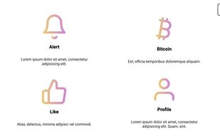 See gradients on icons