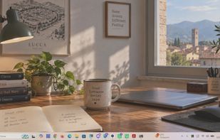 Image of a desktop with GrainLayer activated