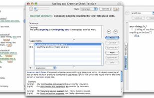 Grammarian check document window.
