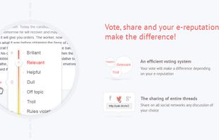 A unique Vote slider