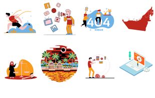 An example from different illustration contributors to Graphicmaker.