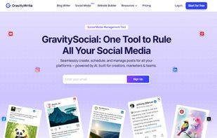 GravitySocial - AI social media management tool